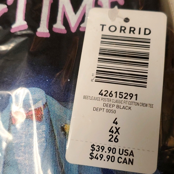 ❤️NWT VINTAGE TORRID BEETLEJUICE MOVIE TEE - ITS SHOWTIME - HALLOWEEN PLUS SIZE - Picture 11 of 14